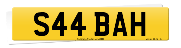 Registration number S44 BAH